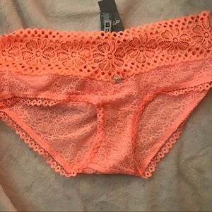 NWT Aerie Bright Orange Lace Boybrief Underwear M